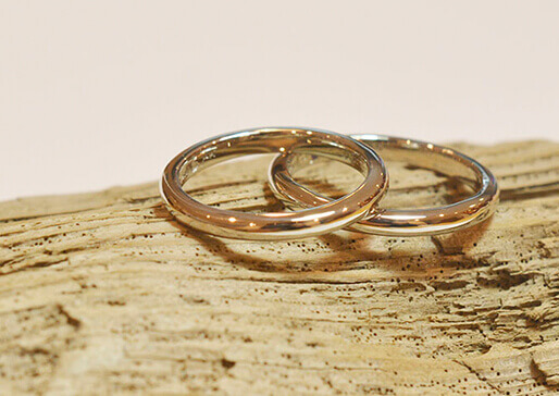 彫金コース手作りした結婚指輪の写真