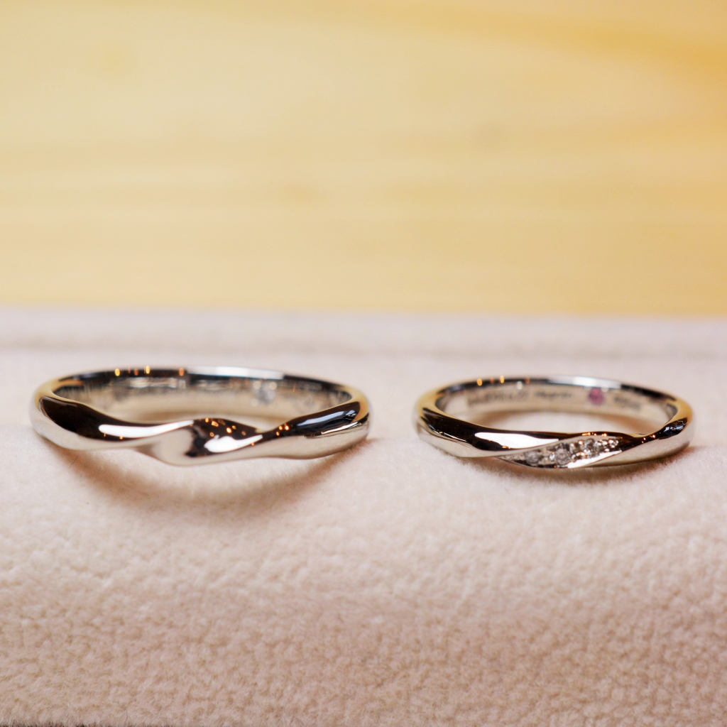 メビウスとウェーブの違い@手作り結婚指輪 工房スミス札幌店