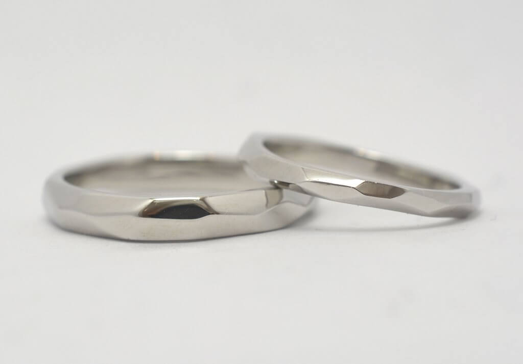 最近人気の「面ハンマー」＠手作り結婚指輪工房スミス札幌