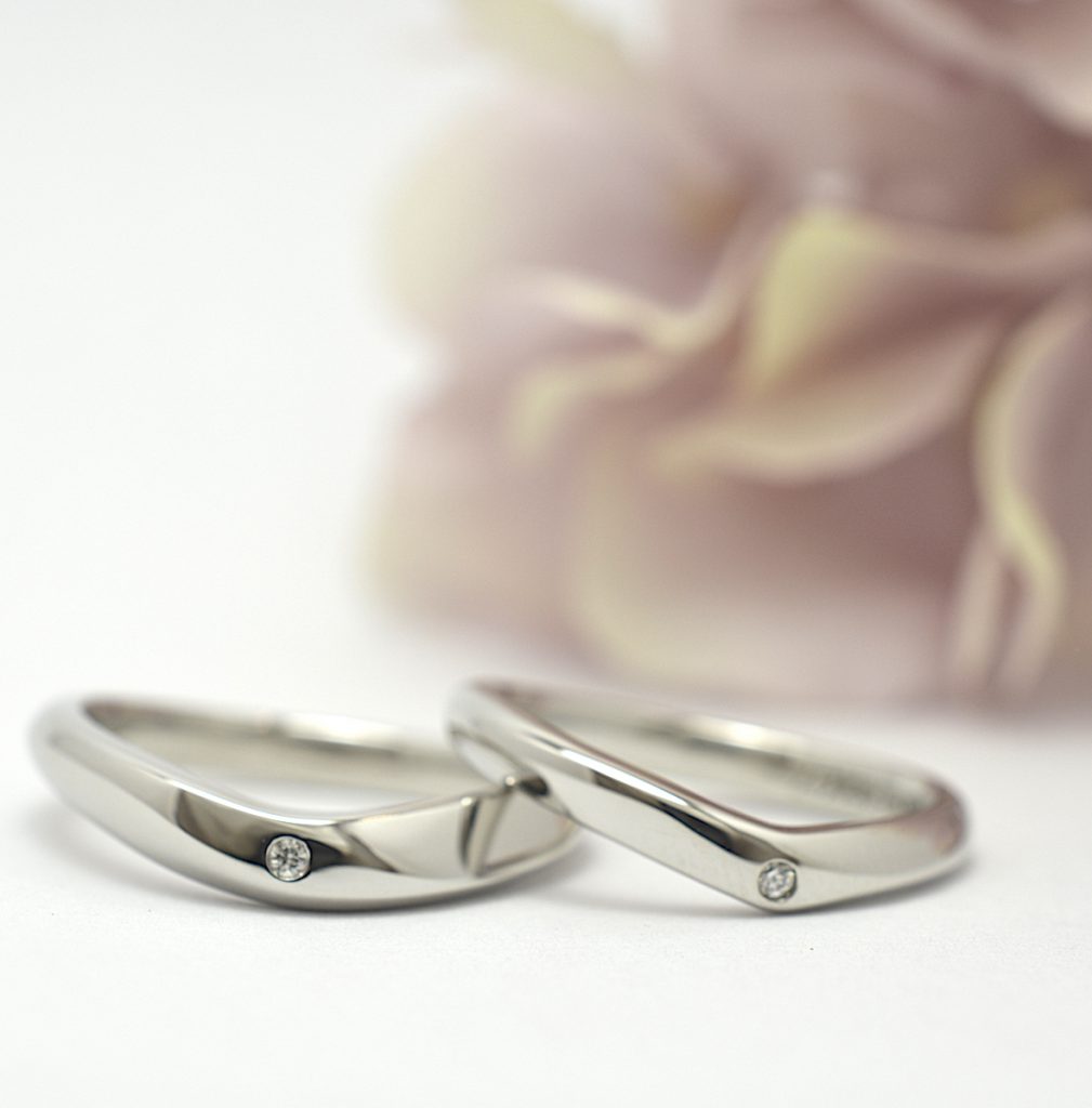 手作り結婚指輪　お客様の作品例　ワックス工法