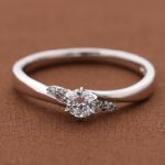 手作り婚約指輪の作品例　0.2ctダイヤモンド・プラチナ