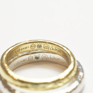 二人だけのカタチ「手書きレーザー刻印」@手作り結婚指輪 工房スミス札幌店