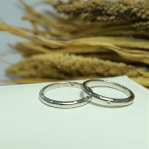 一番シンプルなデザイン「鏡面仕上げ」@手作り結婚指輪 工房スミス札幌店