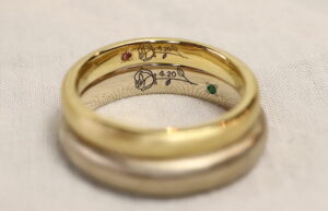 自由性が高い「手書きレーザー刻印」@手作り結婚指輪 工房スミス札幌店