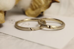 テクスチャーを切り替えてた おしゃれなデザイン@手作り結婚指輪 工房スミス札幌店