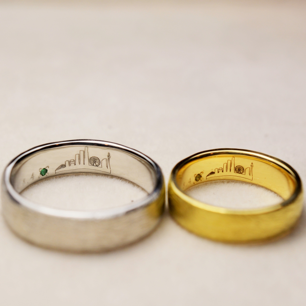 内側の刻印も自由にデザイン 手作り結婚指輪 工房スミス札幌店 手作り結婚指輪 婚約指輪の工房スミス