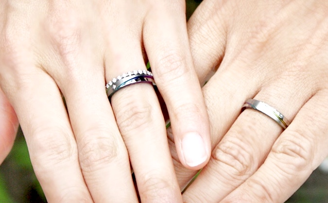 結婚指輪 重ね着け